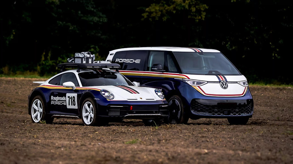 Volkswagen ID. Buzz и Porsche 911 Dakar