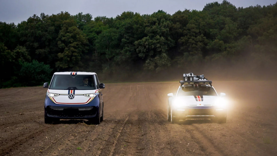 Volkswagen ID. Buzz и Porsche 911 Dakar