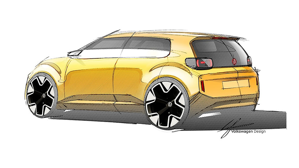 Эскиз с самым бюджетным электромобилем Volkswagen