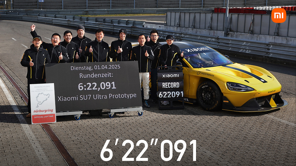Рекорд Xiaomi SU7 Ultra 