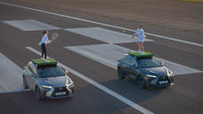 Lexus закрепил теннисистов на машинах и установил необычный рекорд