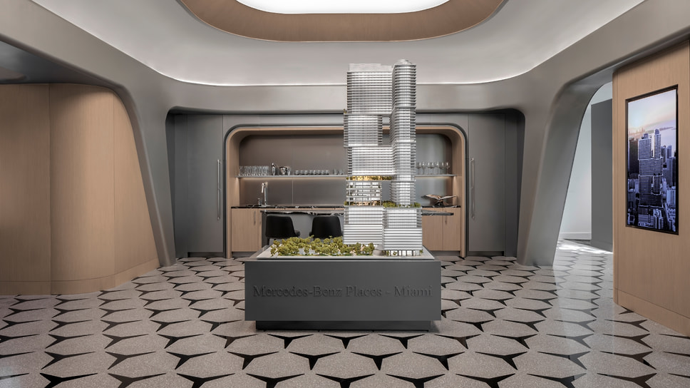 Интерьер одного из помещений Mercedes-Benz Places Miami
