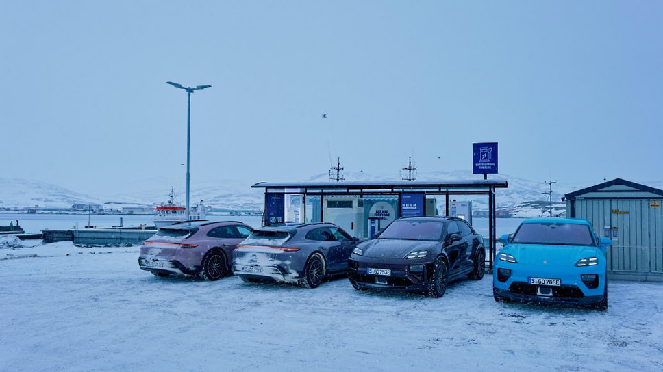 Испытания электрических Porsche в Заполярье