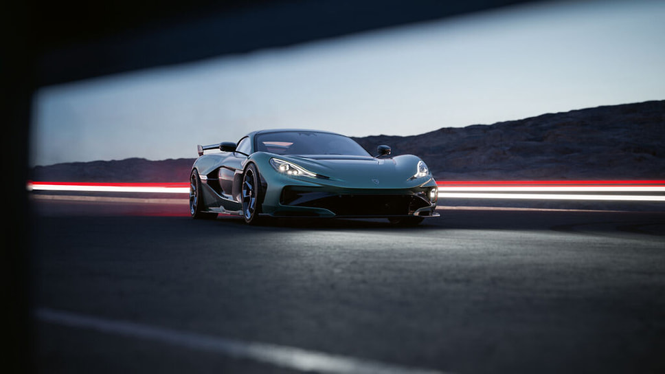 &lt;b>Rimac Nevera R. Red Dot 2025.&lt;/b>
Полностью электрический суперкар родом из Хорватии, впечатлил экспертов своими аэродинамическими формами, олицетворяющими мощь и техническую точность
