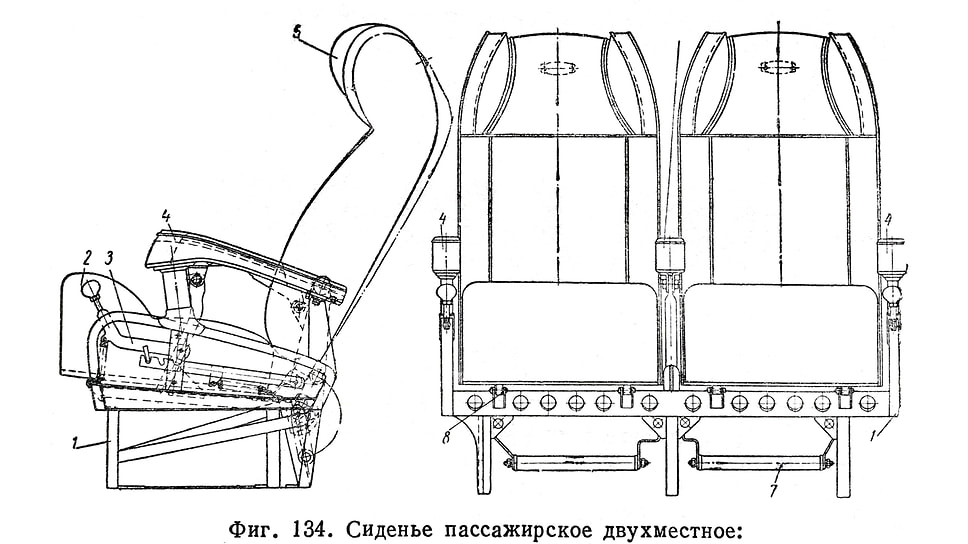 В салоне размещалось 32 кресла. Кресла были сдвоенными, но спинки регулировались каждая отдельно. В средних подлокотниках были смонтированы пепельницы
