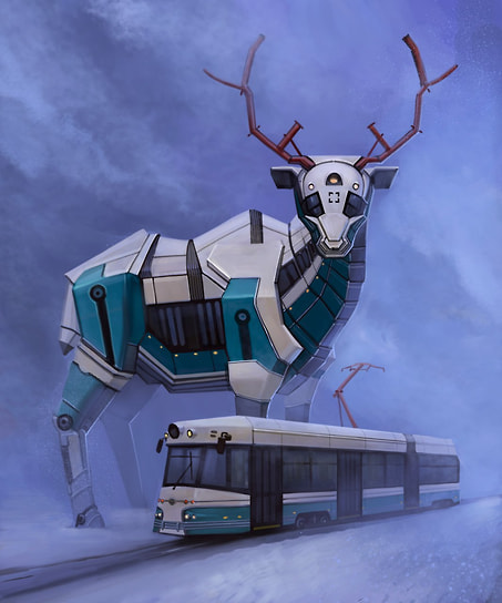 Ретро-трамвай «Уралтрансмаша» в образе северного оленя