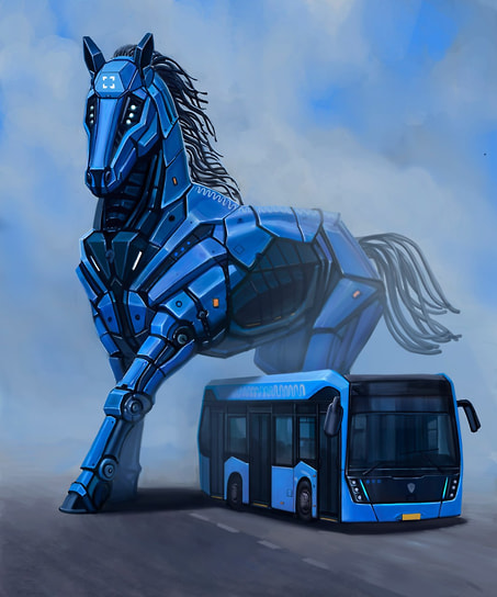 Электроконь по мотивам электробуса, выпускаемого КАМАЗом