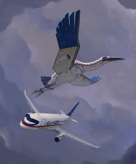 Роботизированный стерх по мотивам «Суперджета»