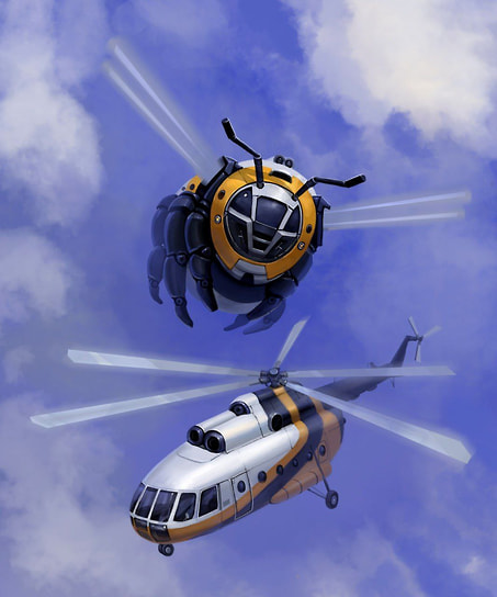 Вертолет Ми-8 в виде механизированного шмеля