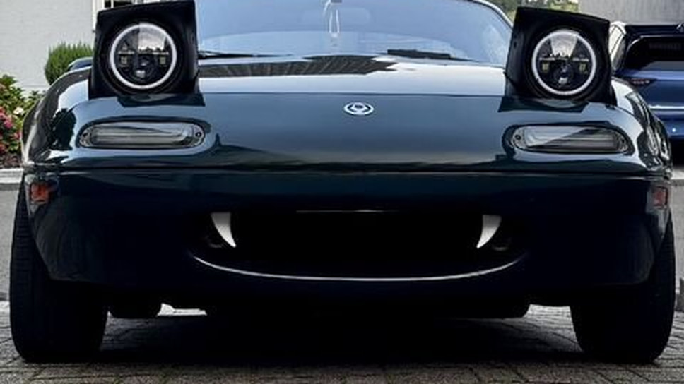 Это — не перевернутые рожки, это — вампирские клыки. Для настоящего вамп-мобиля 