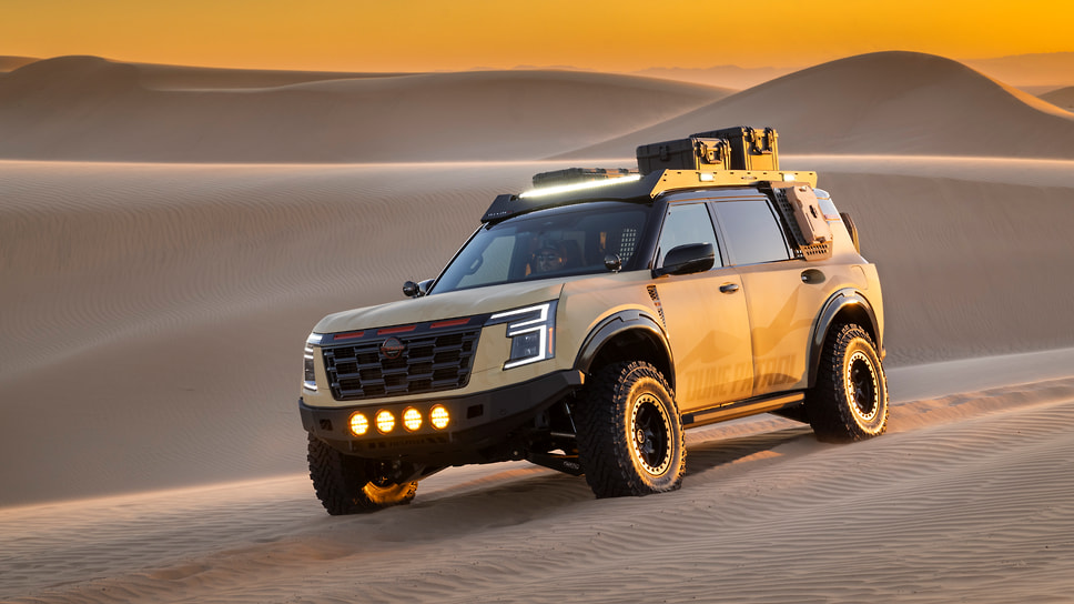 Nissan подготовил к тюнинг-шоу SEMA в Лас-Вегасе концепт-кар Dune Patrol, представляющий собой автомобиль поддержки для экстремальных гонок по бездорожью
