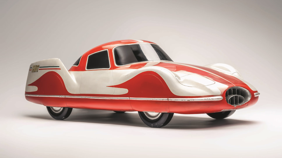 Модель газотурбинного автомобиля Fiat Turbina в масштабе 1:5, изготовленная из литого алюминия