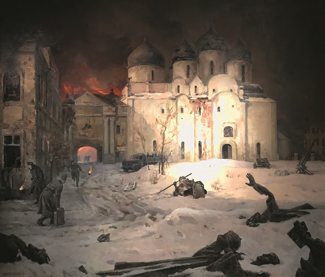 Полотно Кукрыниксов «Бегство фашистов из Новгорода» — одно из наиболее значительных живописных произведений, посвященных Великой Отечественной войне. Картина написана в 1944 году, когда Куприянов, Крылов и Соколов побывали в только что освобожденном от врага городе. К картине существует несколько эскизов, но грузовик появился только в окончательном варианте. Автомобиль изображен в общих чертах, очевидно, авторы не придавали большого значения «портретному сходству». Самым же распространенным грузовиком в Вермахте был Opel Blitz