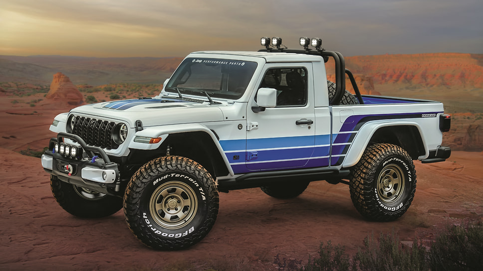 
Jeep J6 Honcho — ретроконцепт, отсылающий к пикапу Comanche второй половины восьмидесятых — начала девяностых